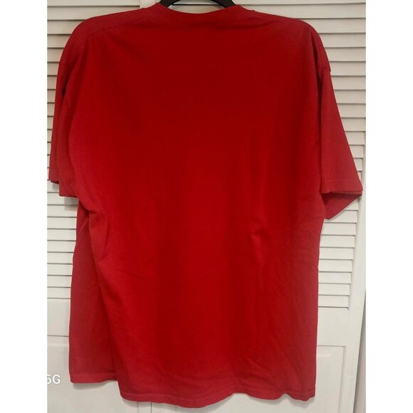 Patriotic Red "God Bless America" T-Shirt 2X Me Energy Sportswear 100% Cotton - Picture 4 of 5